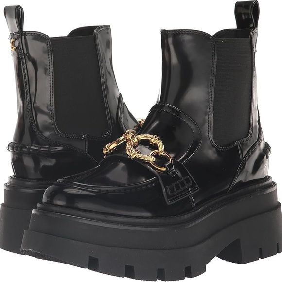 Sam Edelman Shoes - Circus NY by Sam Edelman Brooks Chelsea Chunky Heel Platform Black Boots Size 10
